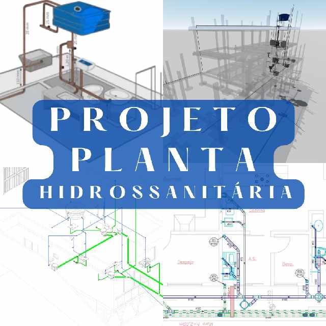 Foto 1 - Projeto e planta hidrulica e sanitria